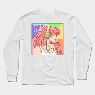 Rainbow And hearts Long Sleeve T-Shirt